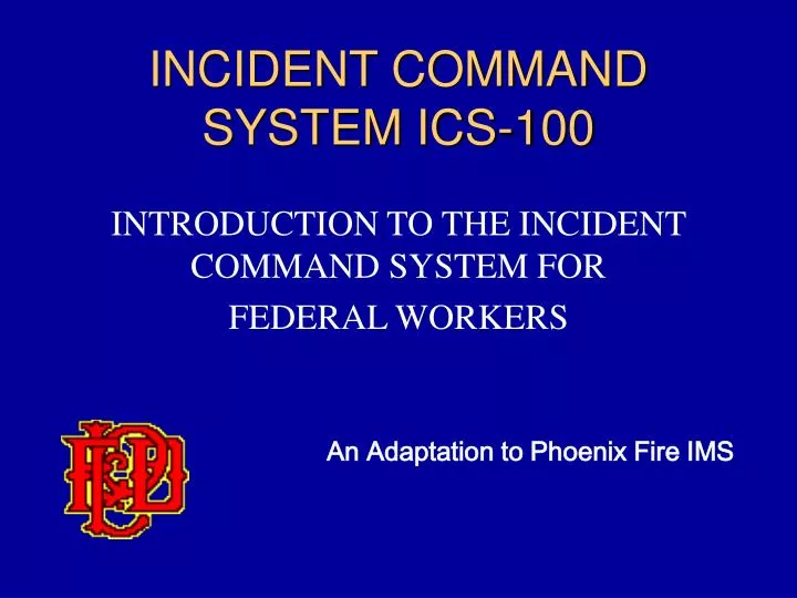 incident command system ics 100