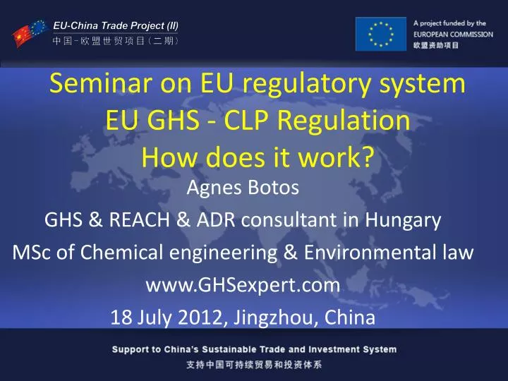 seminar on eu regulatory system eu ghs clp regulation how does it work