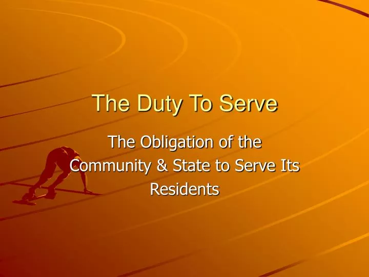 the duty to serve