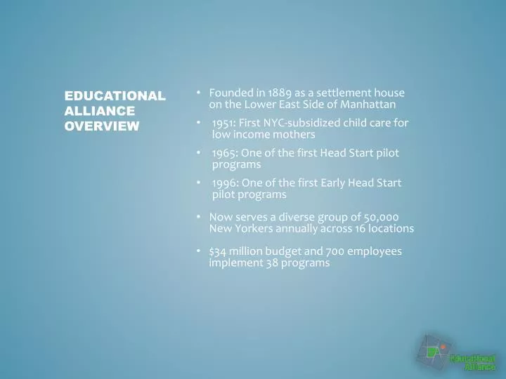 educational alliance overview