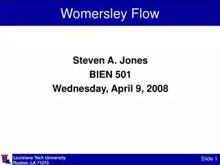 Womersley Flow