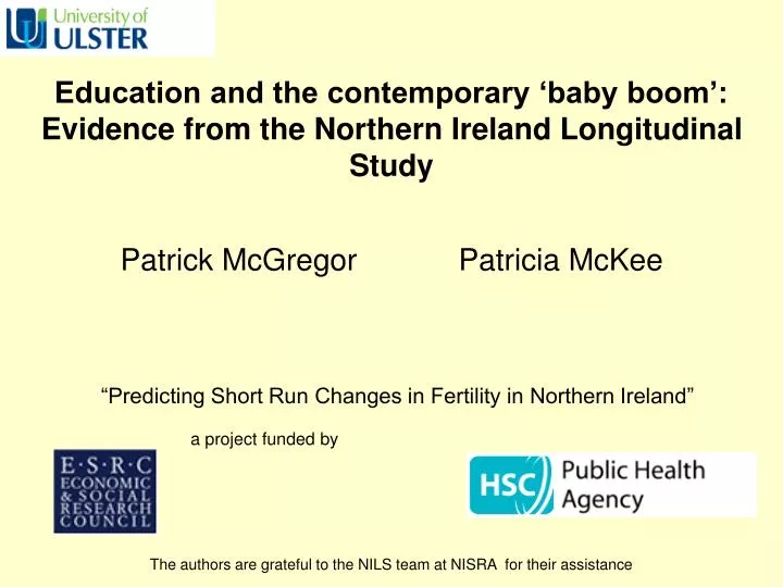 education and the contemporary baby boom evidence from the northern ireland longitudinal study