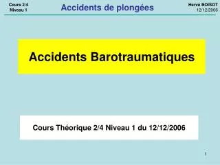 Cours Théorique 2/4 Niveau 1 du 12/12/2006