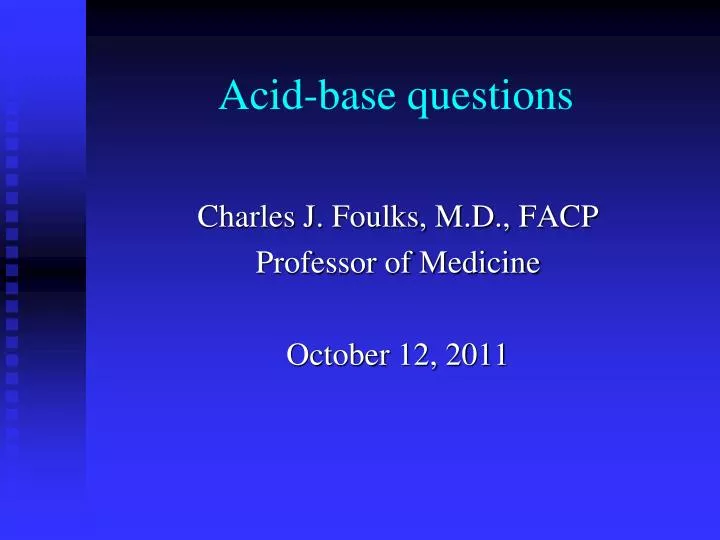 acid base questions