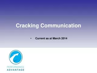 Cracking Communication