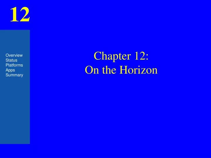 chapter 12 on the horizon