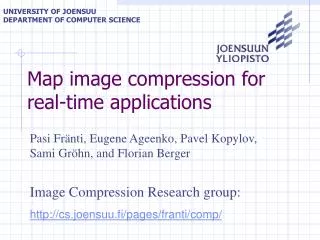 Map image compression for real-time applications