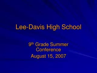 Lee-Davis High School