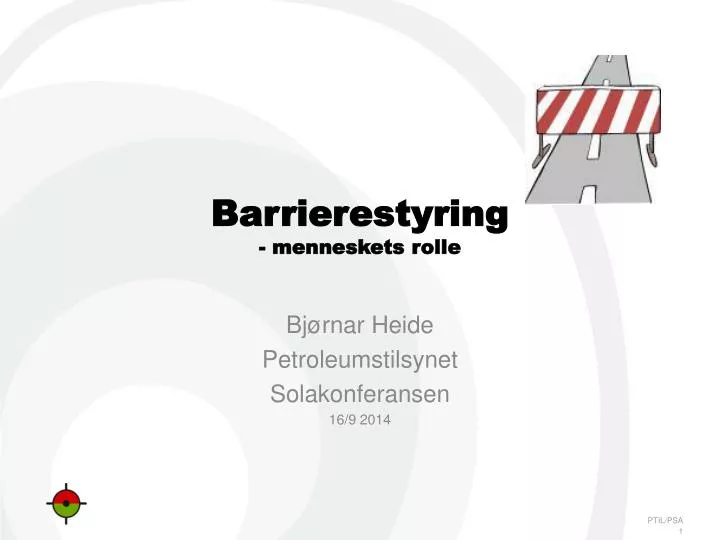 barrierestyring menneskets rolle