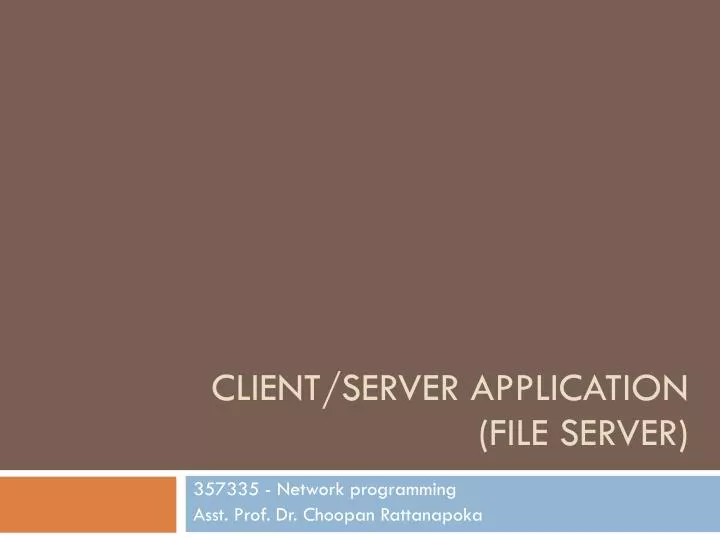 client server application file server