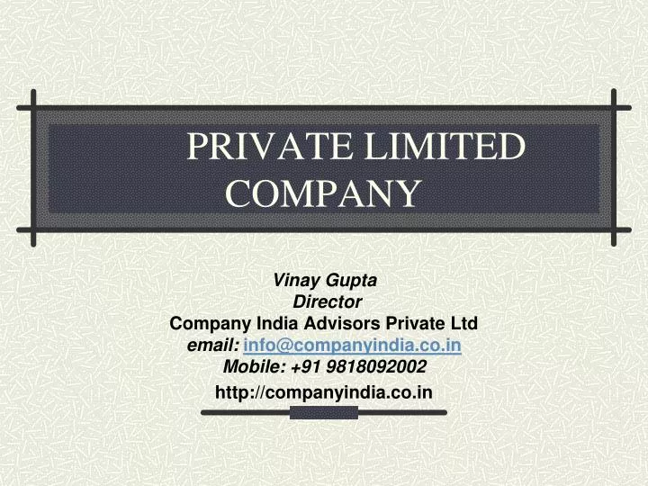 private limited company