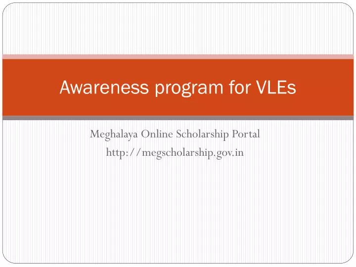 awareness program for vles