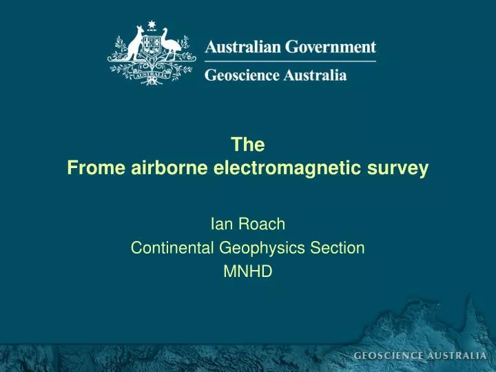 the frome airborne electromagnetic survey