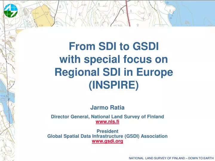 from sdi to gsdi with special focus on regional sdi in europe inspire