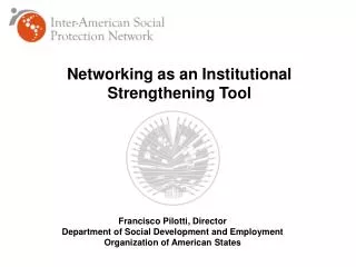Networking as an Institutional Strengthening Tool