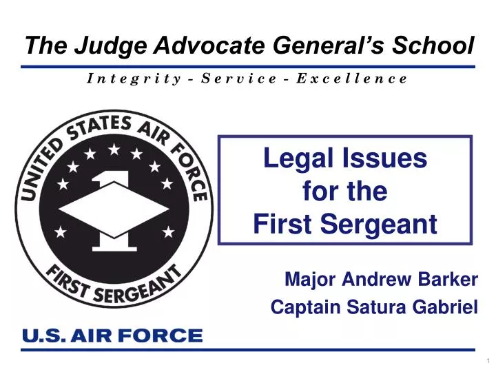 legal issues for the first sergeant