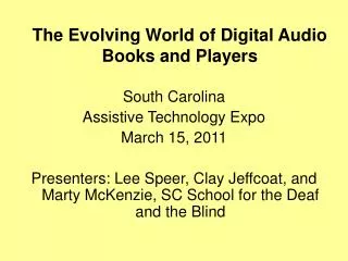 The Evolving World of Digital Audio Books and Players