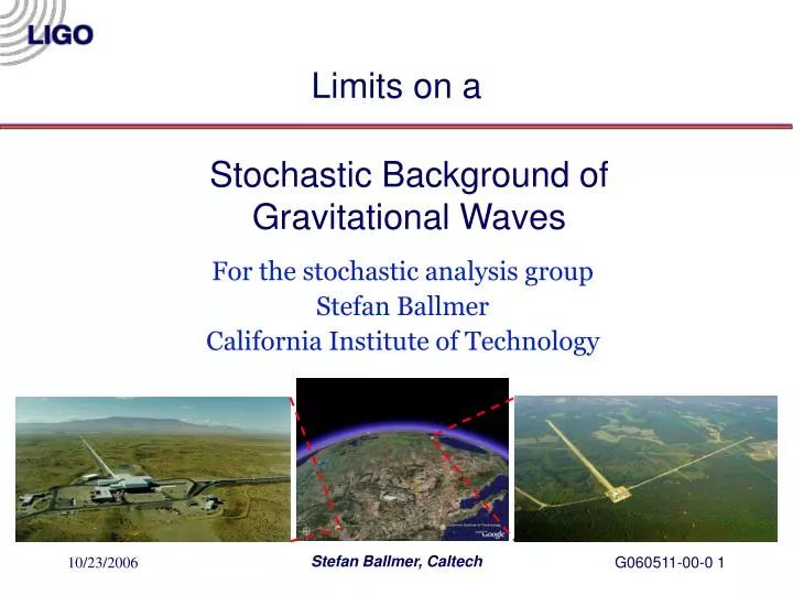 stochastic background of gravitational waves