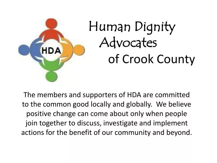 human dignity advocates of crook county