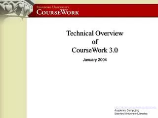 Technical Overview of CourseWork 3.0