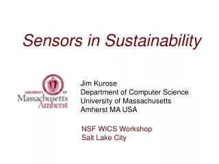 Sensors in Sustainability