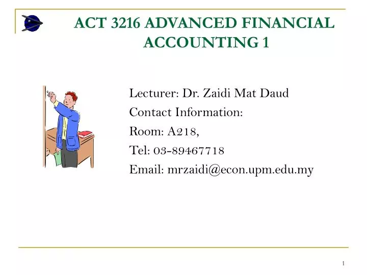 act 3216 advanced financial accounting 1