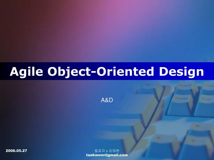 agile object oriented design