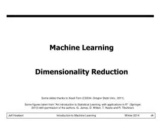 Machine Learning Dimensionality Reduction