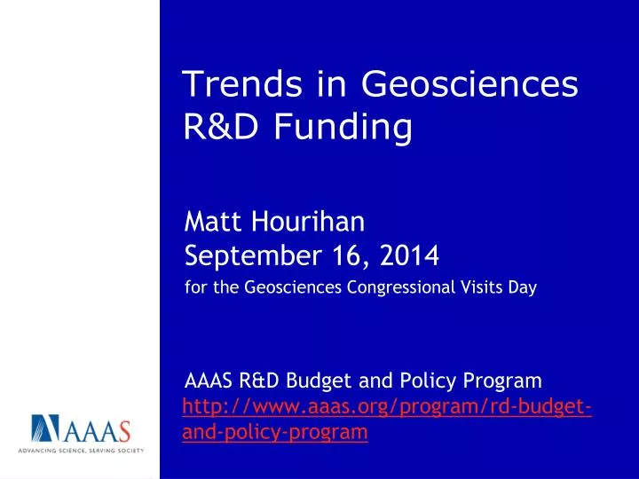 trends in geosciences r d funding