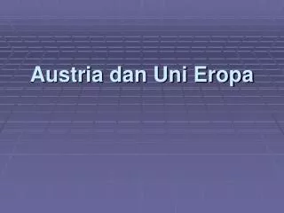 Austria dan Uni Eropa