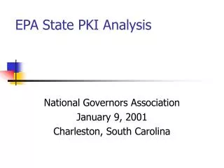 EPA State PKI Analysis