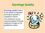 Earnings Quality - slide 1