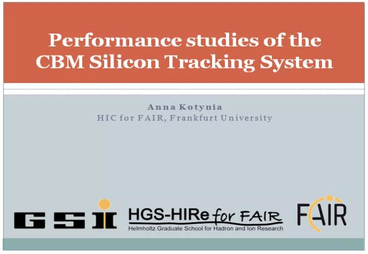 performance studies of the cbm silicon tracking system