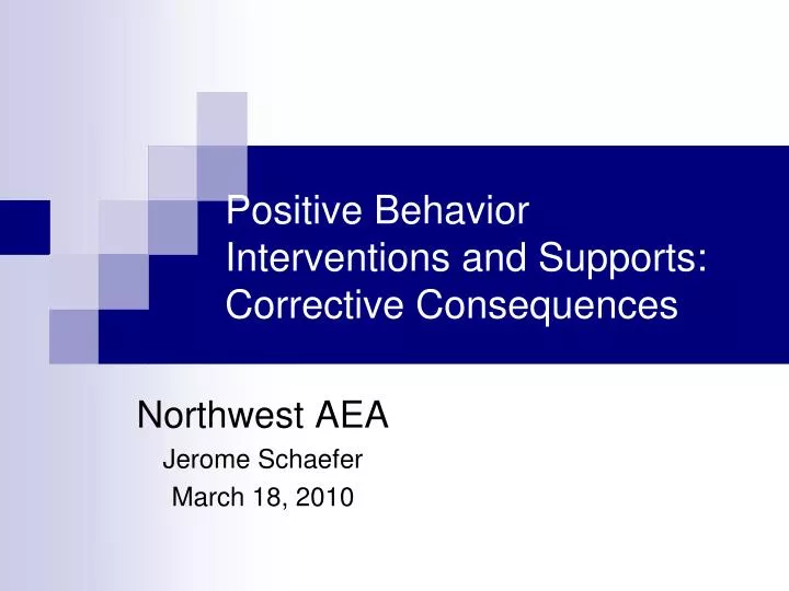 positive behavior interventions and supports corrective consequences
