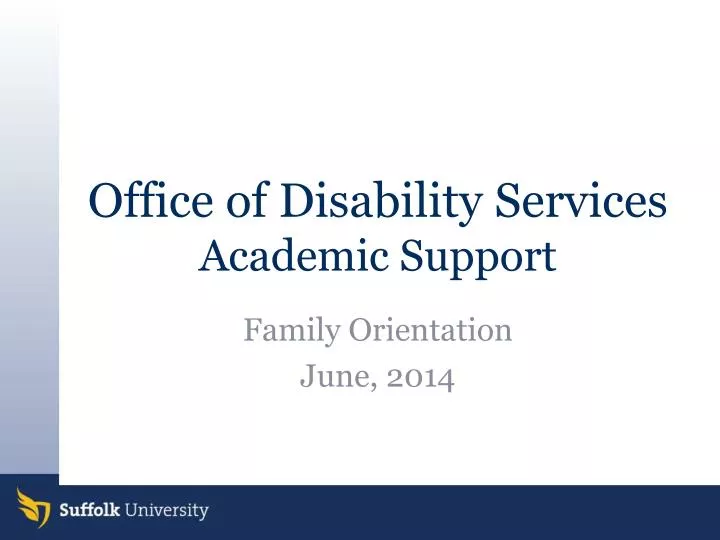 office of disability services academic support
