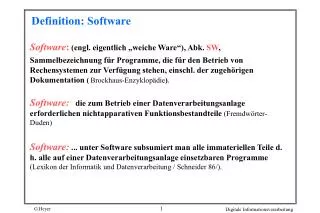 Definition: Software