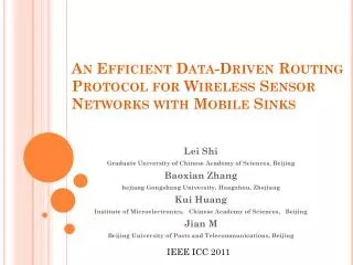 An Efficient Data-Driven Routing Protocol for Wireless Sensor Networks with Mobile Sinks