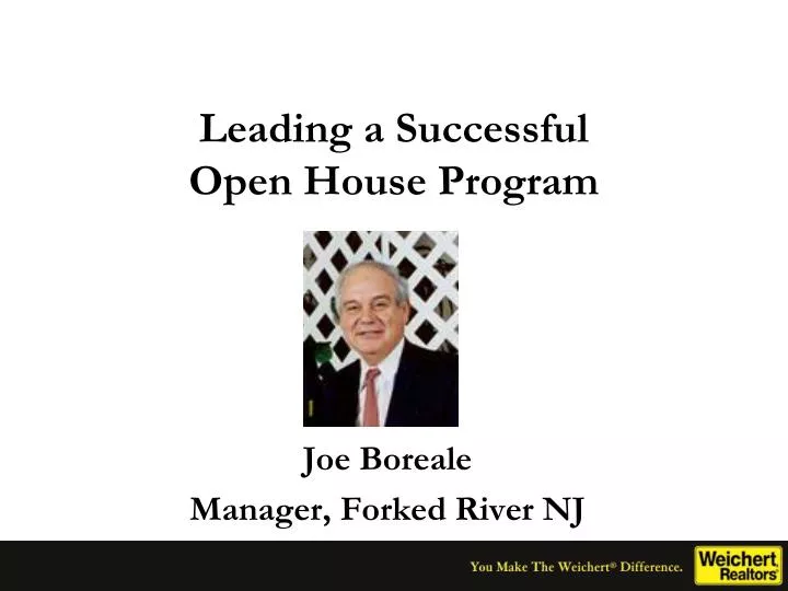 leading a successful open house program