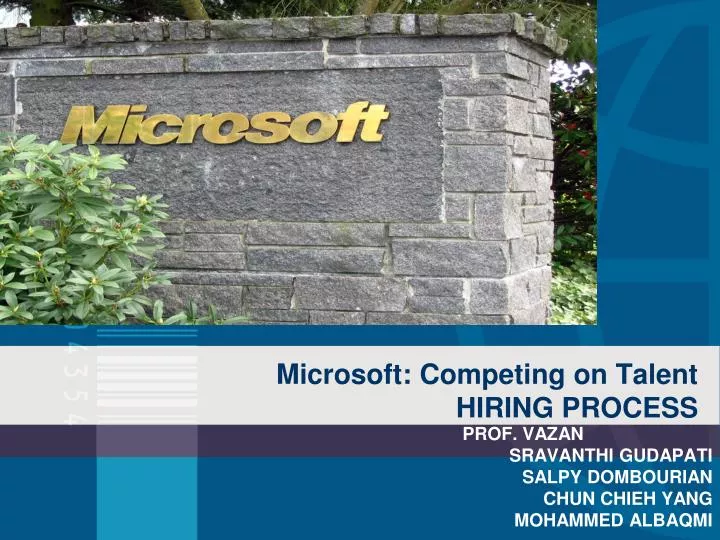 microsoft competing on talent hiring process