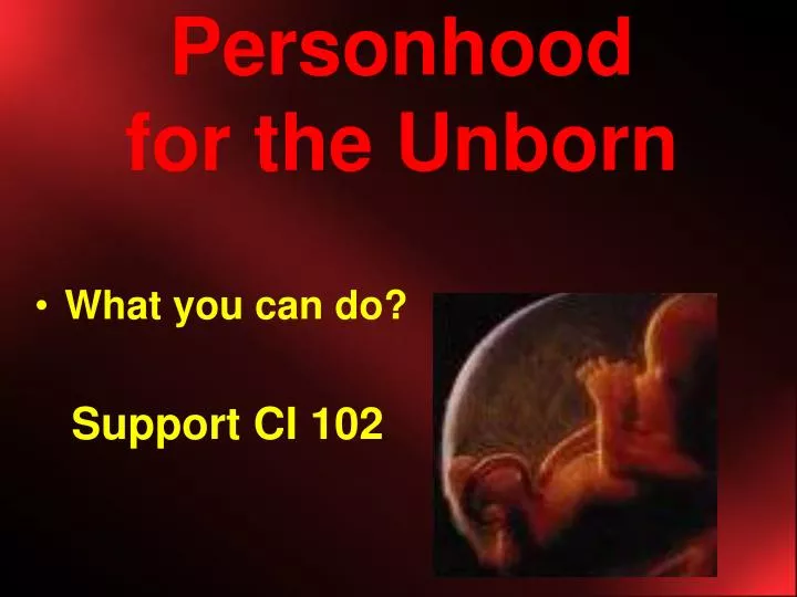 personhood for the unborn