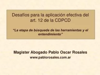 Magister Abogado Pablo Oscar Rosales pablorosales.ar