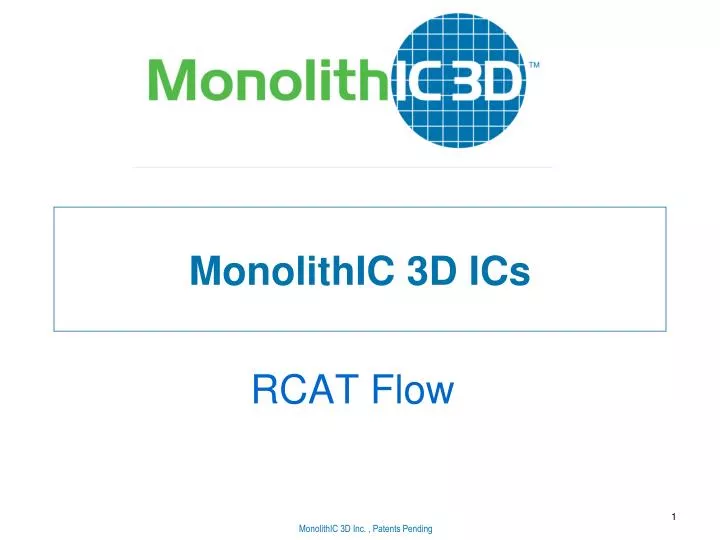 monolithic 3d ics