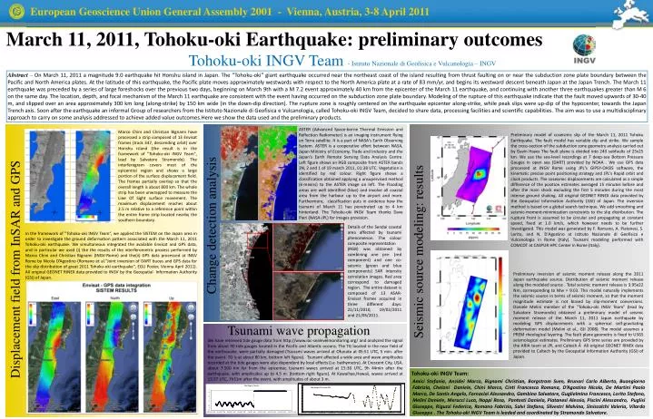march 11 2011 tohoku oki earthquake preliminary outcomes