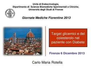 Target glicemici e del colesterolo nel paziente con Diabete