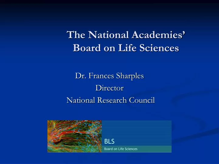 the national academies board on life sciences