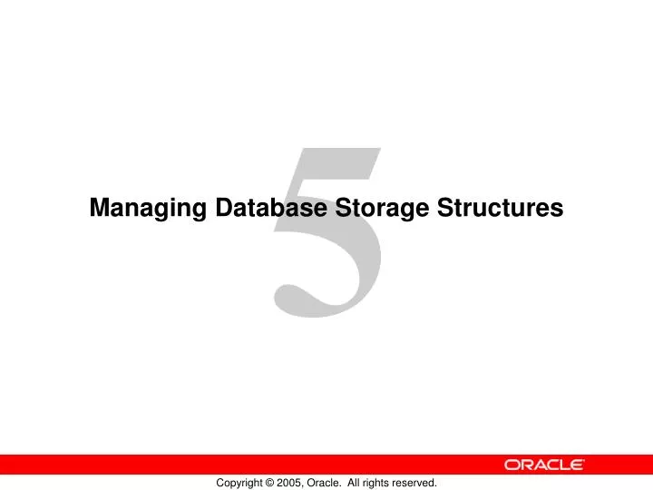managing database storage structures