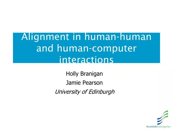 alignment in human human and human computer interactions