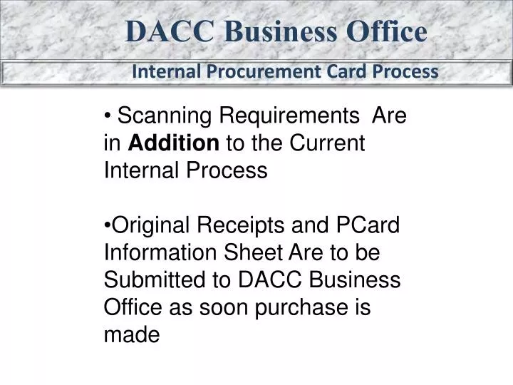dacc business office