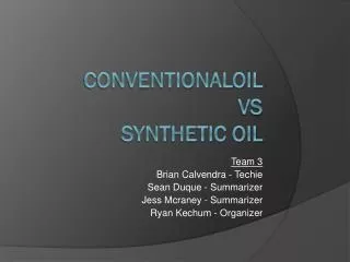 conventionaloil vs synthetic oil