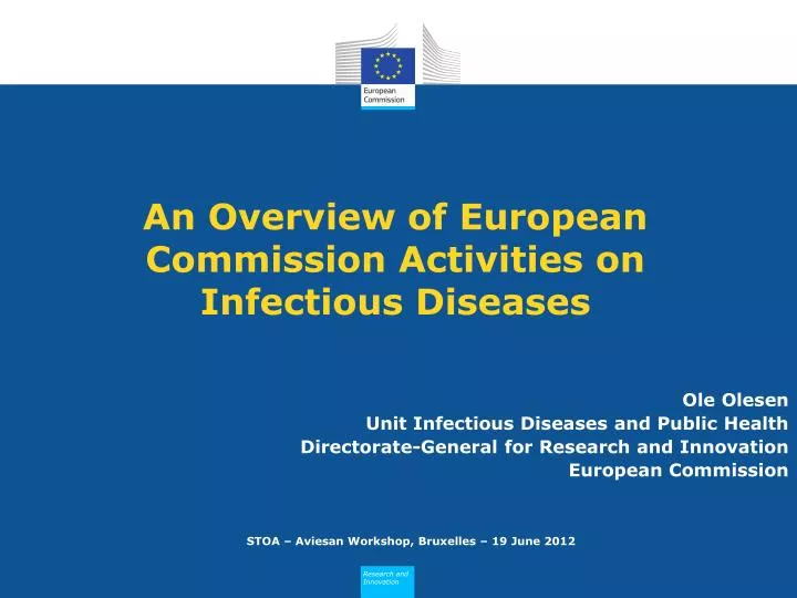 an overview of european commission activities on infectious diseases